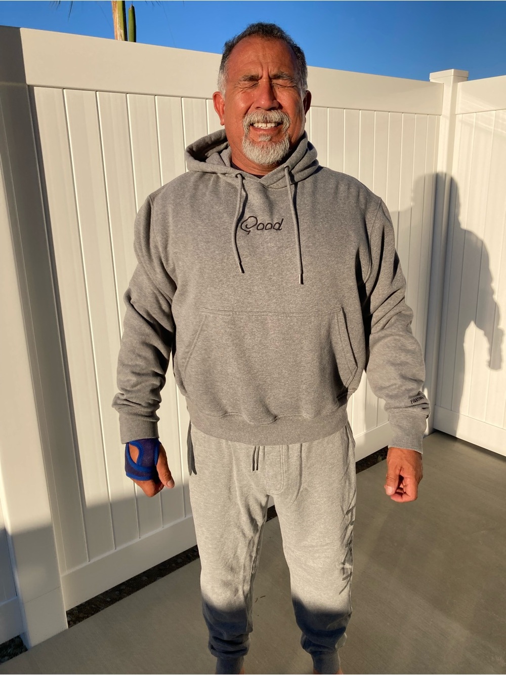 Good American Gray Men's Hooded Sweatshirt